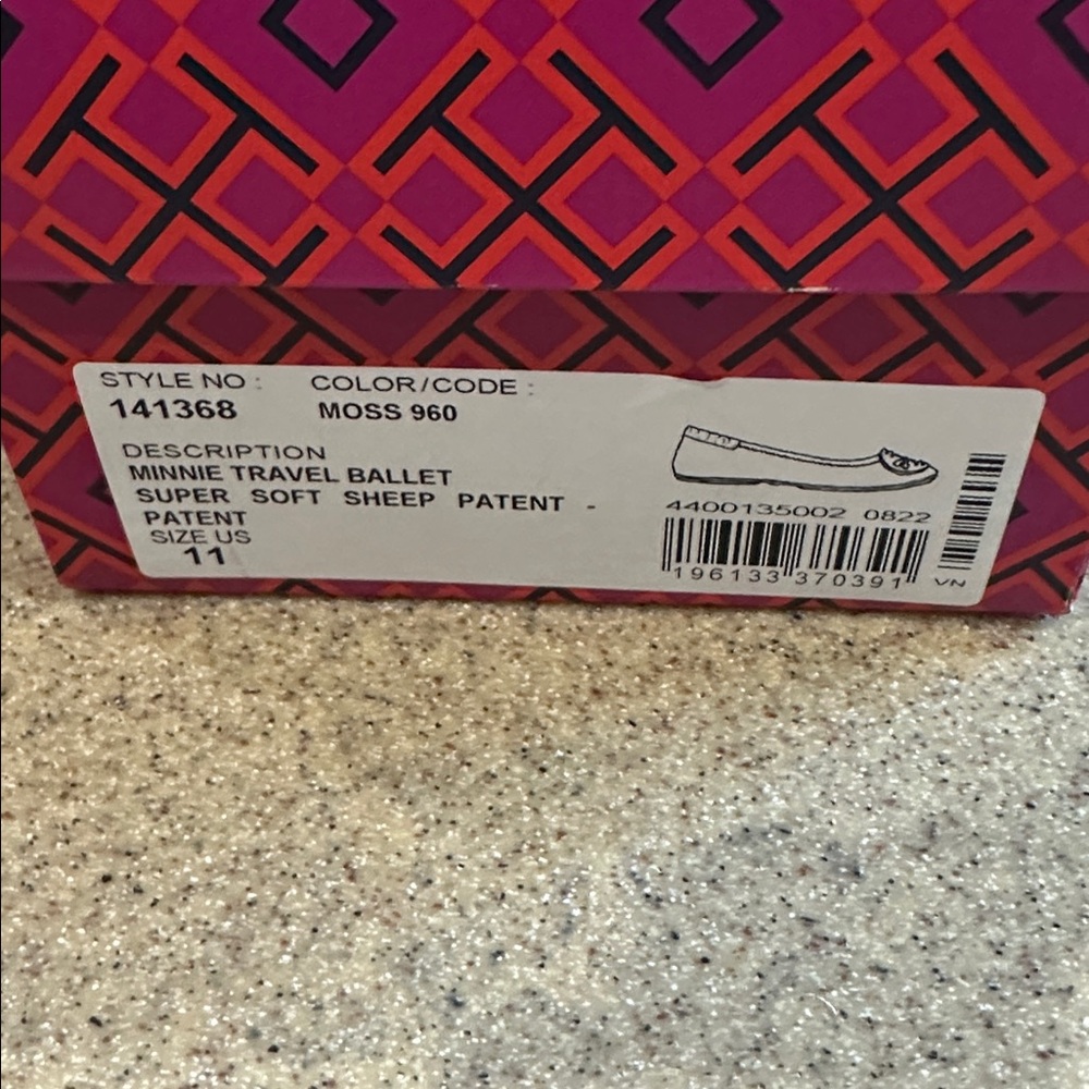 Tory Burch Minnie Travel Ballet Flats MOSS Size 11 NWT - Picture 6 of 7